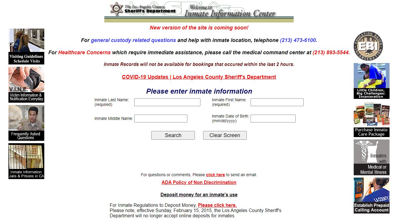 LASD Inmate Information Center - Inmate Search - Los Angeles County ...